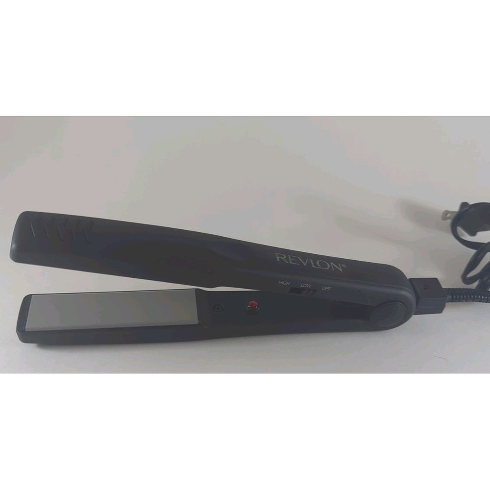 Revlon RVST2043 Ceramic Hair Straightener Flat Iron Black 1 Inch Plates TESTED